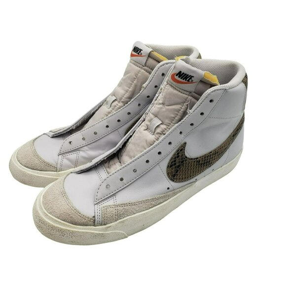 Nike Blazer Mid 77 White Snakeskin Print Hi-Top Sneakers, Men's 10, CI1176-002 - Picture 3 of 12